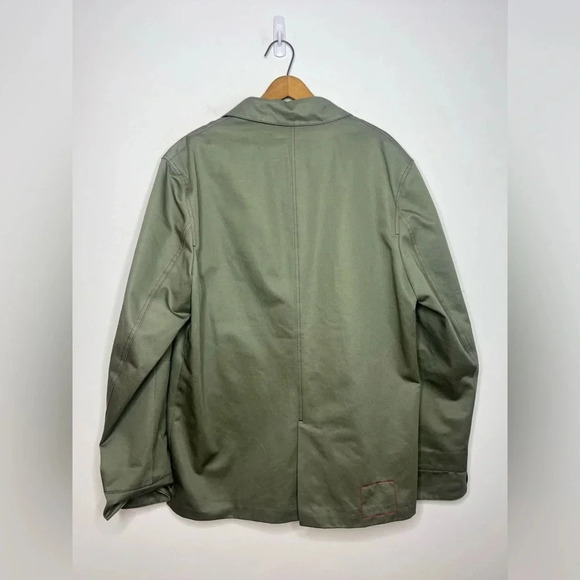 LEVI’S Red Line Green Beige Concealed 3/4 Zip Lapel Jacket - Picture 10 of 13